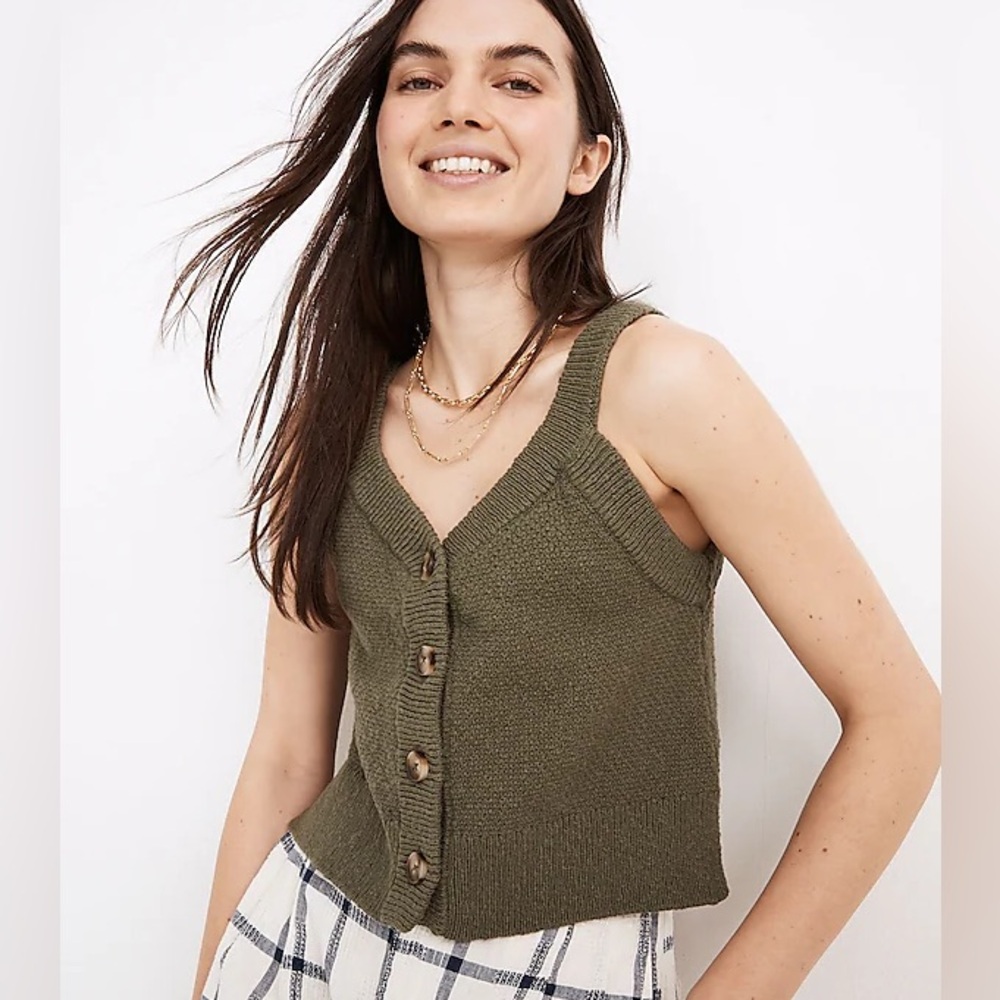 Madewell button down sweater tank